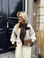 Knit V-Hals 80% Kidmohair 3011