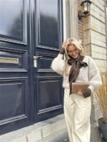 Knit V-Hals 80% Kidmohair 3011