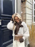 Knit V-Hals 80% Kidmohair 3011