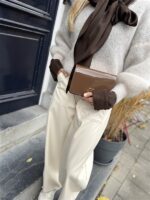 Barrelfit Lederlook Broek Ecru 7222-P8