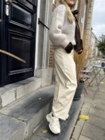 Barrelfit Lederlook Broek Ecru 7222-P8