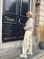 Barrelfit Lederlook Broek Ecru 7222-P8