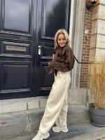 Barrelfit Lederlook Broek Ecru 7222-P8