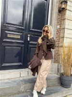 Barrelfit Lederlook Broek Beige 7222-P8