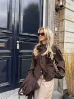 Bow Blouse Ld3497 Bruin