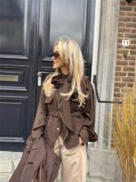 Bow Blouse Ld3497 Bruin