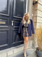 Geruiten Jurkje Blauw Bruin