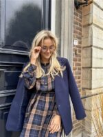 Geruiten Jurkje Blauw Bruin