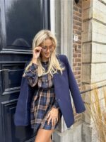 Blazer Collarless Navy 2508420334