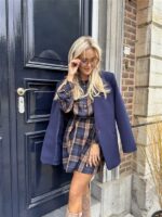 Blazer Collarless Navy 2508420334