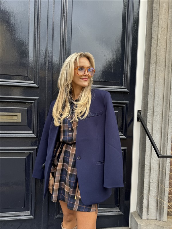 Blazer Collarless Navy 2508420334