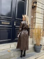 Lederlook Maxi Mantel Buttons Ld3508