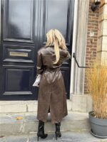 Lederlook Maxi Mantel Buttons Ld3508