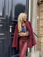 Blazer 4512 Bow Taille Bordeaux