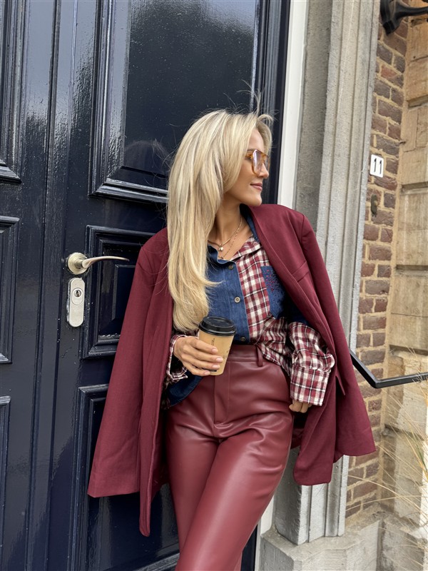 Blazer 4512 Bow Taille Bordeaux