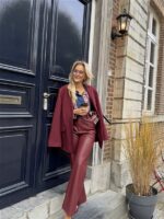 Blazer 4512 Bow Taille Bordeaux