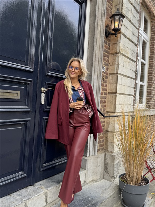 Blazer 4512 Bow Taille Bordeaux