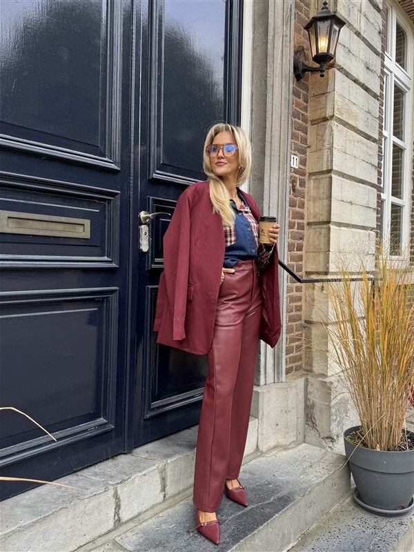 Blazer 4512 Bow Taille Bordeaux