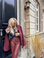 Blazer 4512 Bow Taille Bordeaux