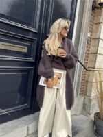 Lederlook Wide Leg Off White 6677-P8