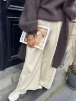 Lederlook Wide Leg Off White 6677-P8