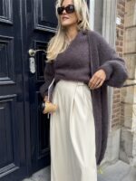 Lederlook Wide Leg Off White 6677-P8