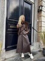 Lederlook Wide Leg H4729 Bruin