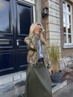 Metallic Vestje Flower Abstract 6986