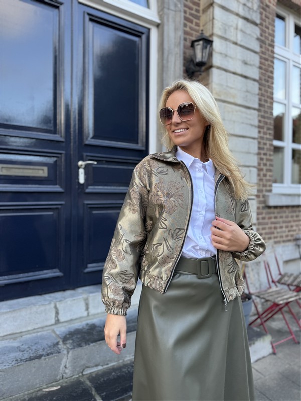 Metallic Vestje Flower Abstract 6986