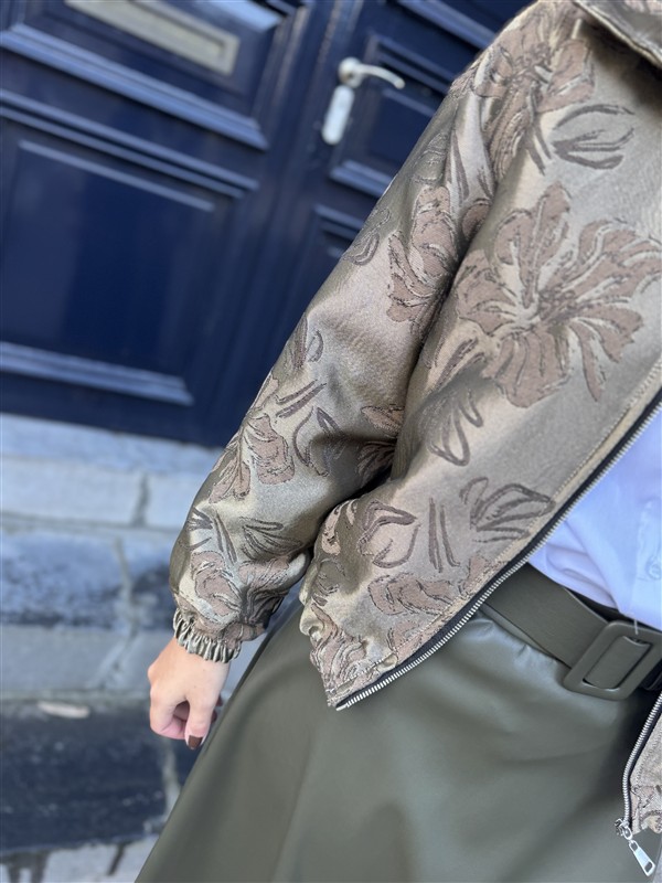 Metallic Vestje Flower Abstract 6986