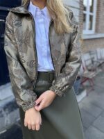 Metallic Vestje Flower Abstract 6986