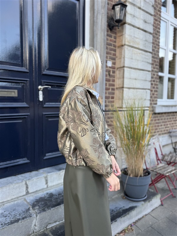 Metallic Vestje Flower Abstract 6986