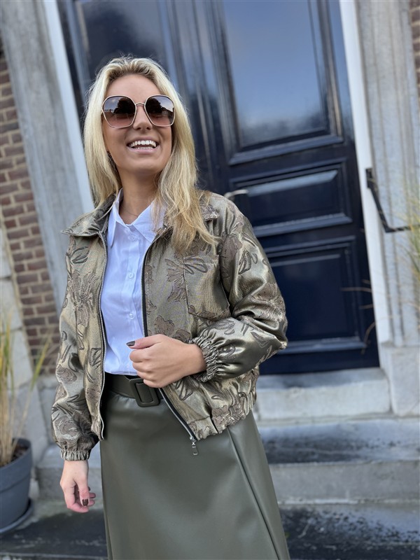 Metallic Vestje Flower Abstract 6986