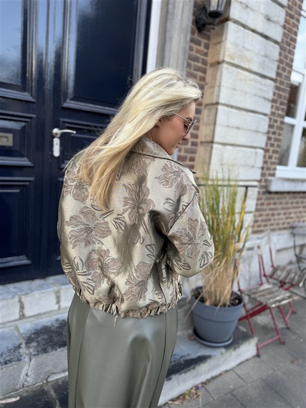 Metallic Vestje Flower Abstract 6986