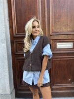 Skort Zp1106 Suede Bruin