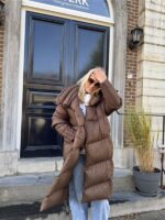 Donsjas Dubbele Kraag Bruin