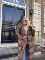 Donsjas Dubbele Kraag Bruin