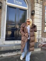 Donsjas Dubbele Kraag Bruin