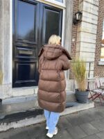 Donsjas Dubbele Kraag Bruin