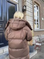 Donsjas Dubbele Kraag Bruin