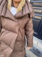 Donsjas Dubbele Kraag Bruin