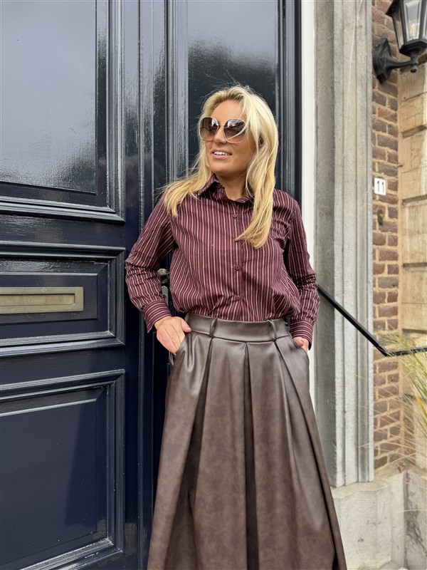 Hemdje Stripes Zp114 Bordeaux