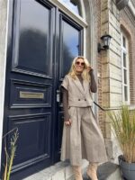 Geruiten Vest/blouse Bruin