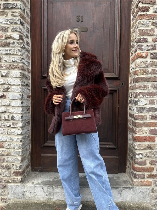 Faux Fur 98231 Uni Bordeaux