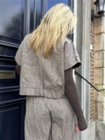 Geruiten Vest/blouse Bruin