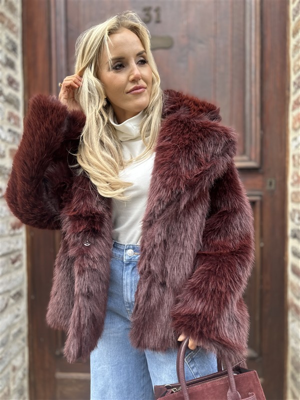 Faux Fur 98231 Uni Bordeaux