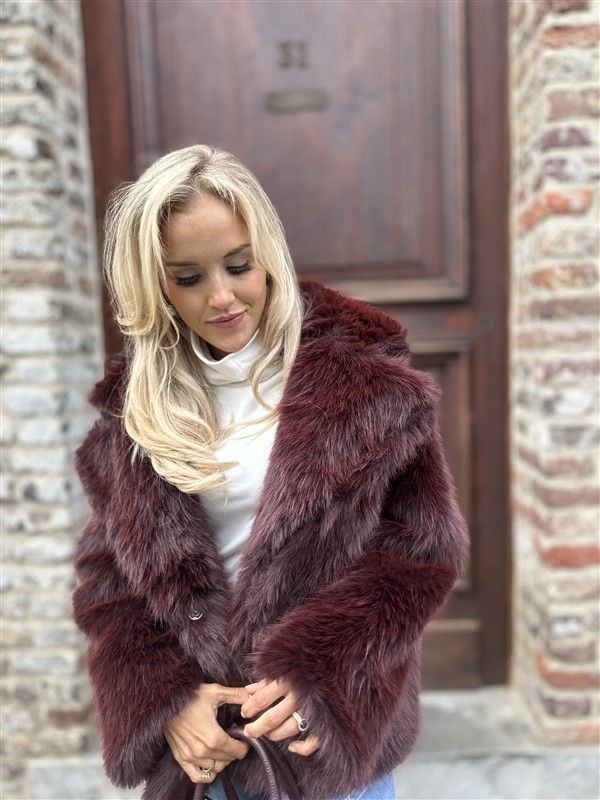 Faux Fur 98231 Uni Bordeaux