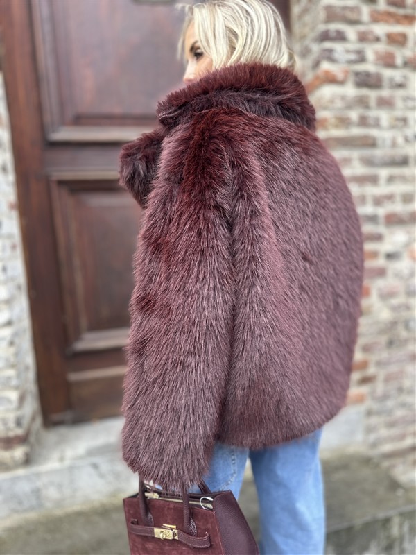 Faux Fur 98231 Uni Bordeaux