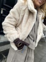 Faux Fur F25503 Beige