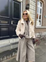 Faux Fur F25503 Beige